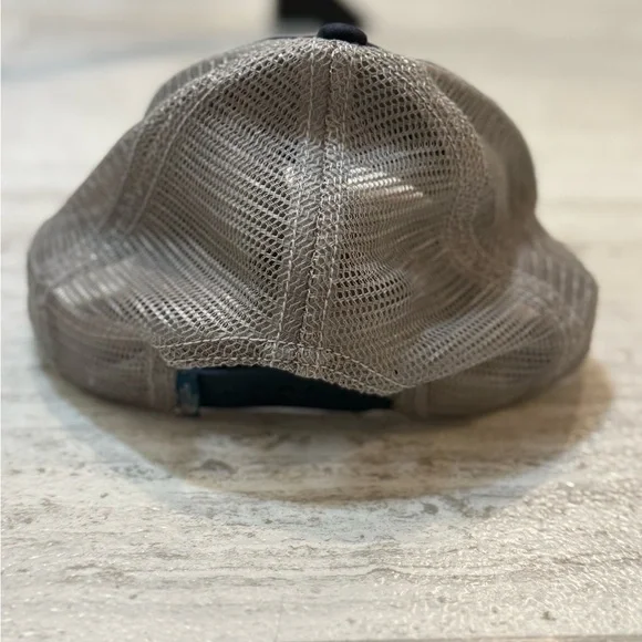 The North Face Navy Front with Tan Mesh Trucker Cap - Picture 2 of 5